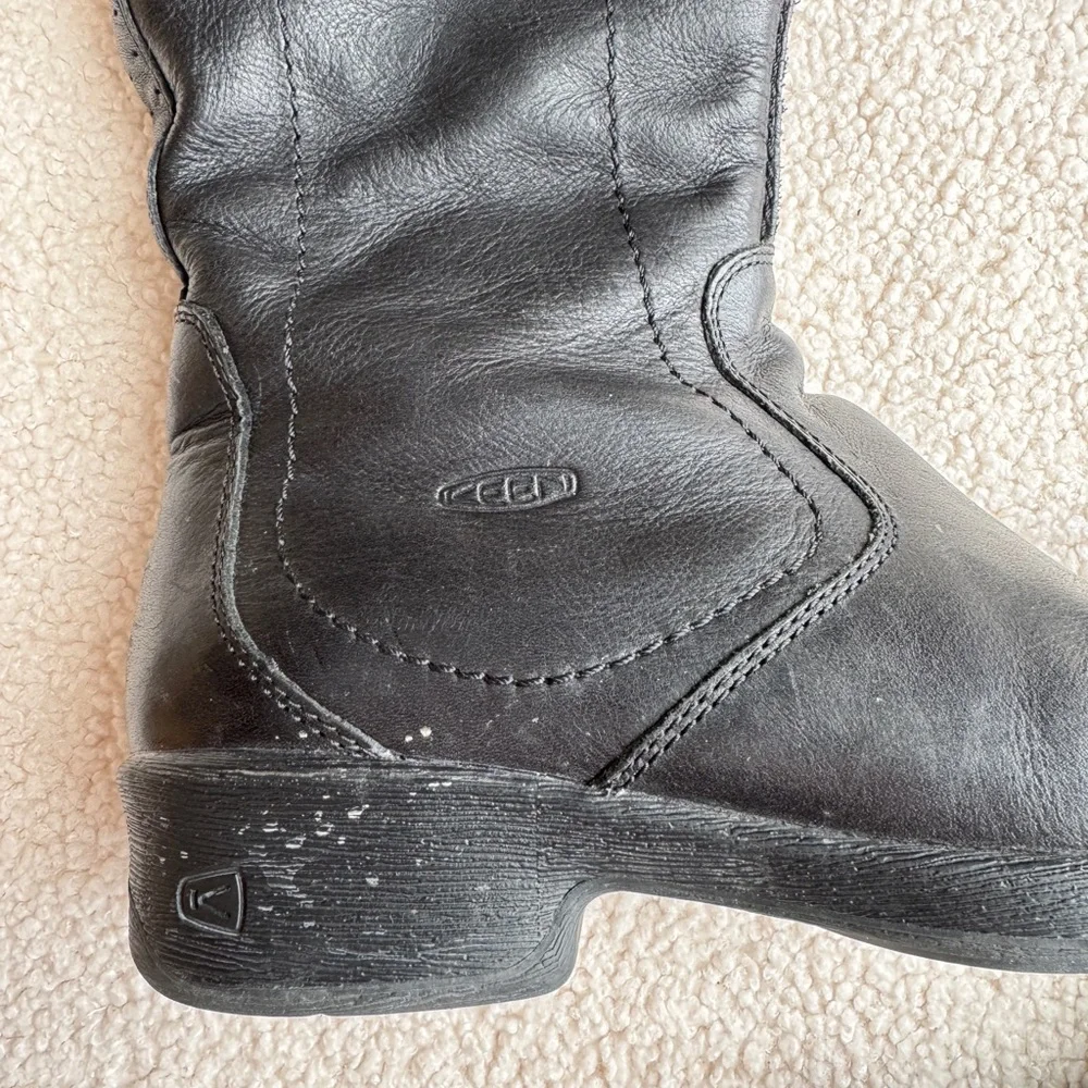 Keen Tyretread Black Leather Tall Boots - Picture 5 of 9
